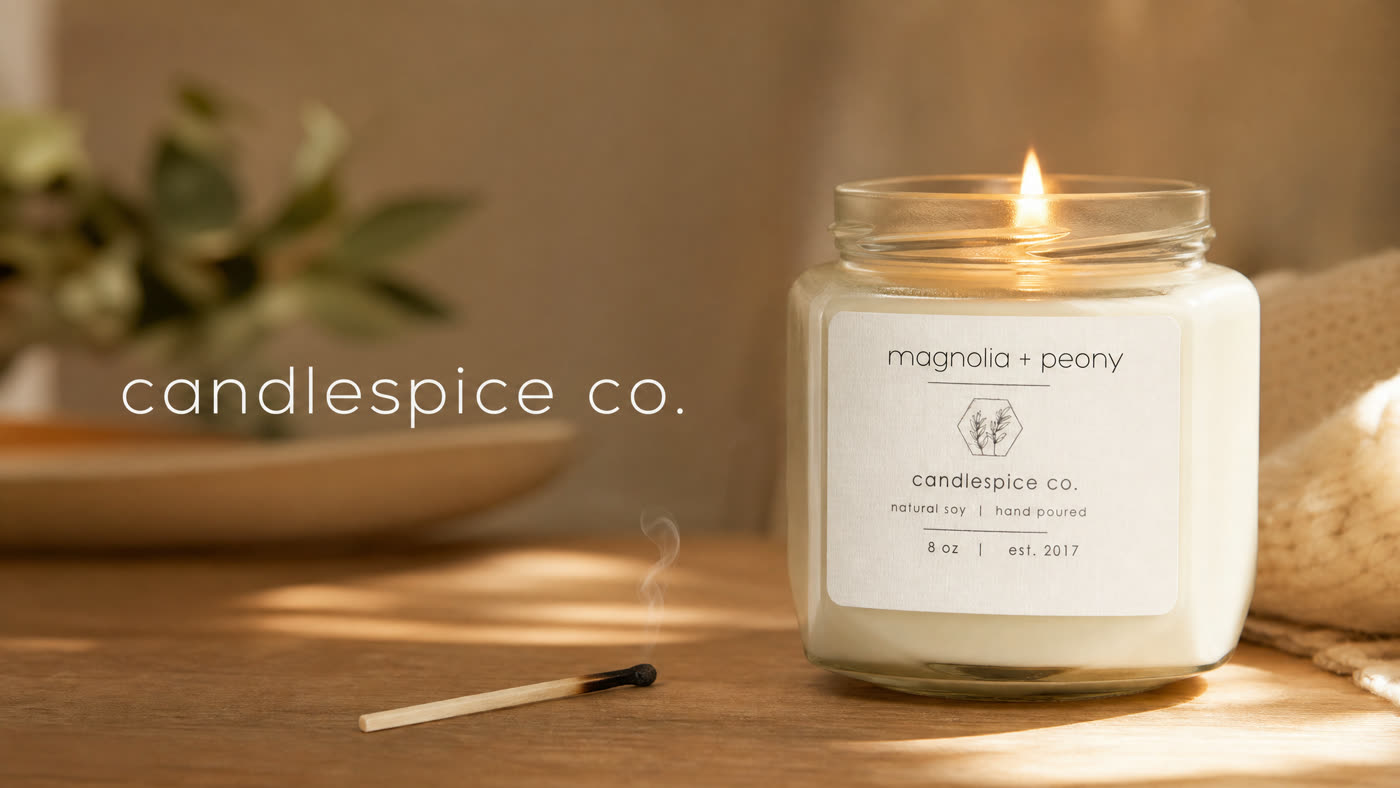Candle ad creative, wide