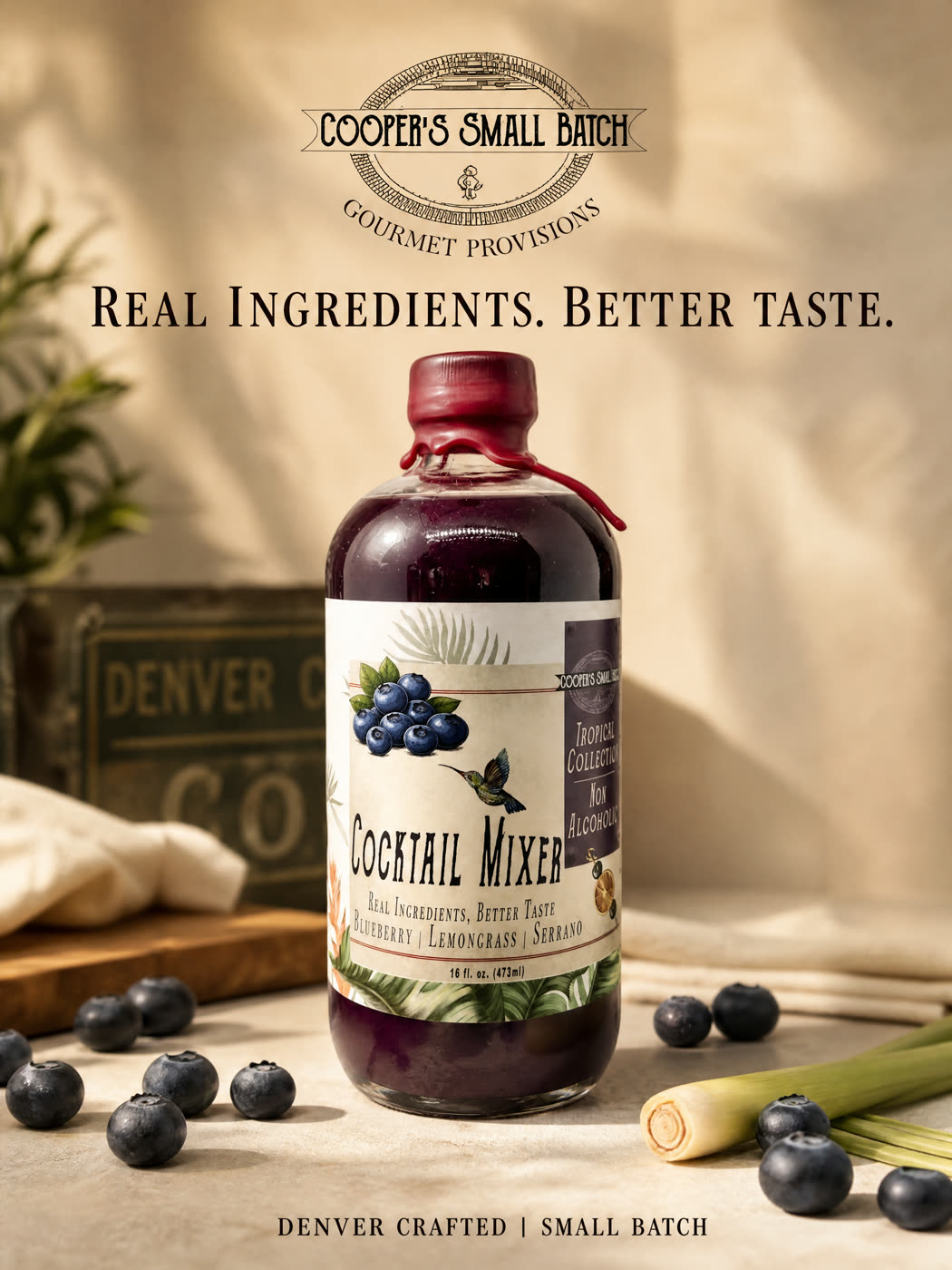Cocktail mixer ad creative