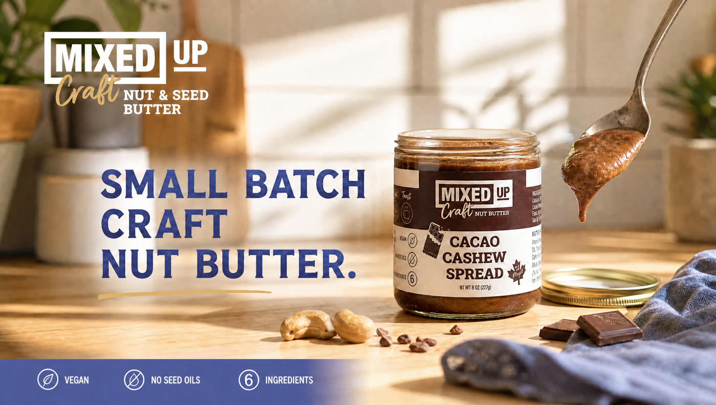 Nut butter ad creative, wide