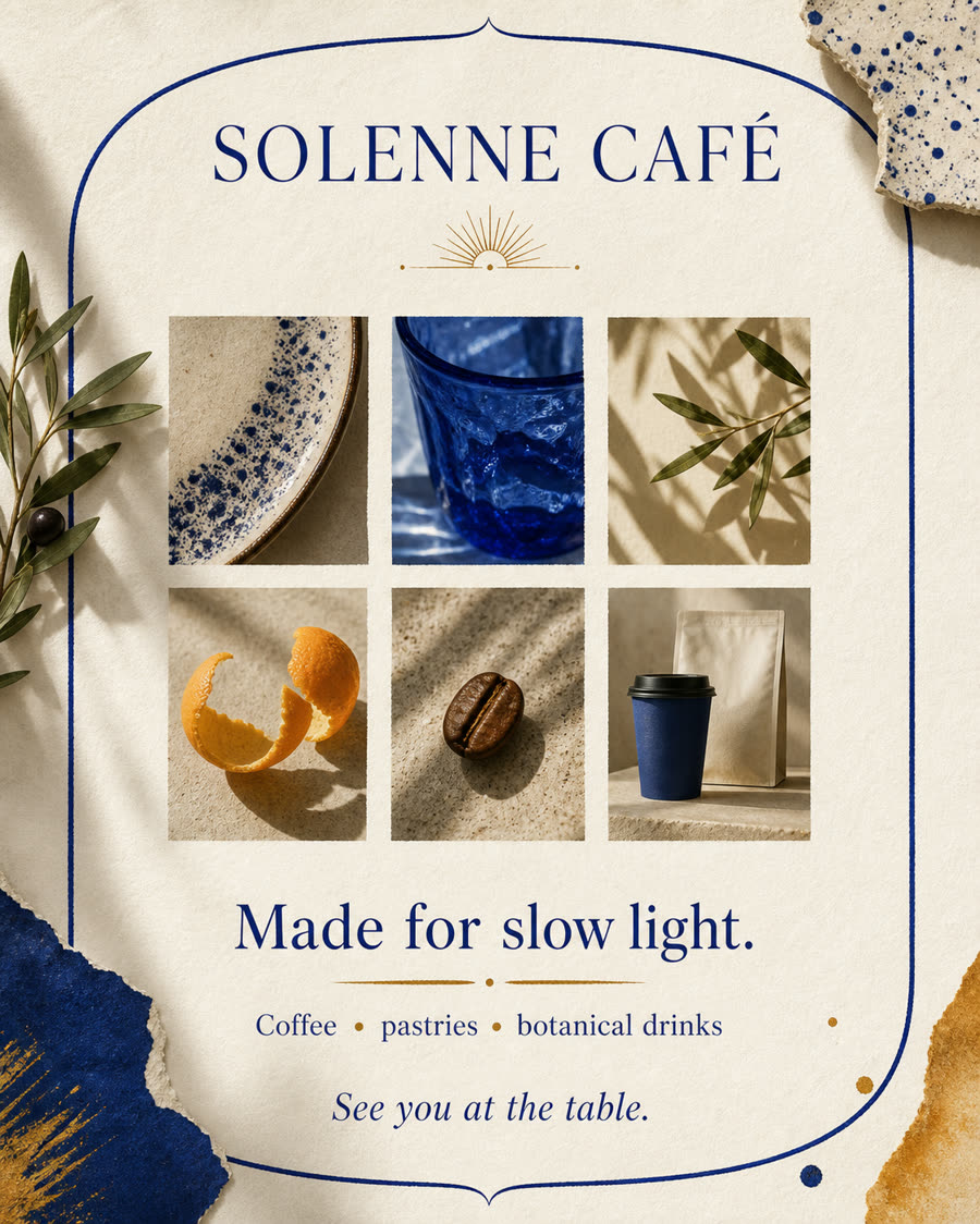 Solenne cafe website, closing
